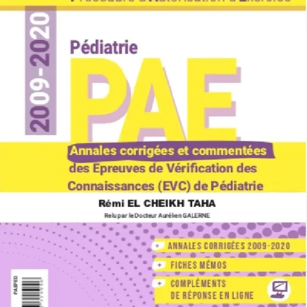 Annales de pediatrie 2009-2020 PAE
